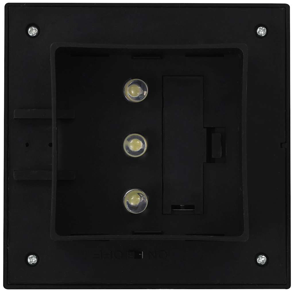 Outdoor Solar Lamps 12 pcs LED Square 12 cm Black