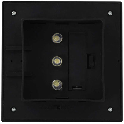 Outdoor Solar Lamps 12 pcs LED Square 12 cm Black