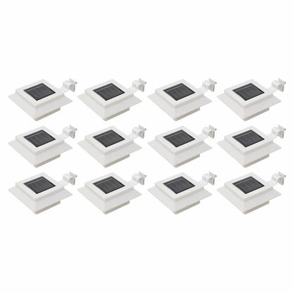 Outdoor Solar Lamps 12 pcs LED Square 12 cm White