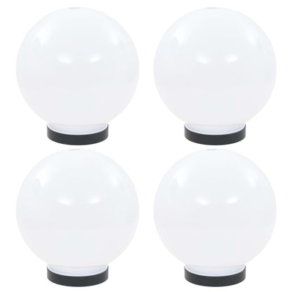 LED Bowl Lamps 4 pcs Spherical 20 cm PMMA