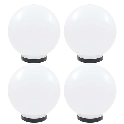 LED Bowl Lamps 4 pcs Spherical 25 cm PMMA