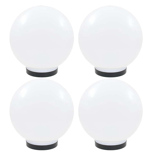 LED Bowl Lamps 4 pcs Spherical 25 cm PMMA