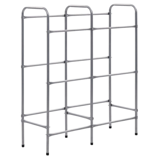 Storage Shelf for 6 Crates Silver 96x33x116 cm Steel