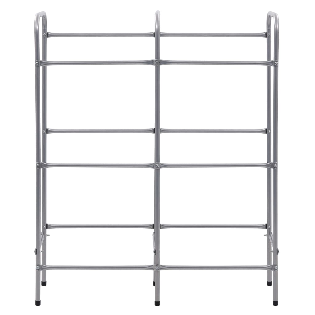 Storage Shelf for 6 Crates Silver 96x33x116 cm Steel