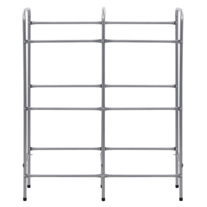Storage Shelf for 6 Crates Silver 96x33x116 cm Steel