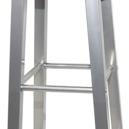 Bar Stools 4 pcs Silver and Brown MDF