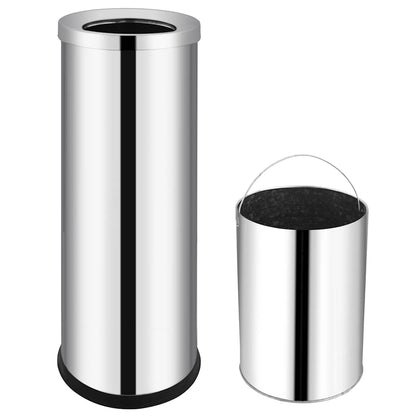 51094 vidaXL Waste Bin Hotel Stainless Steel 32 L