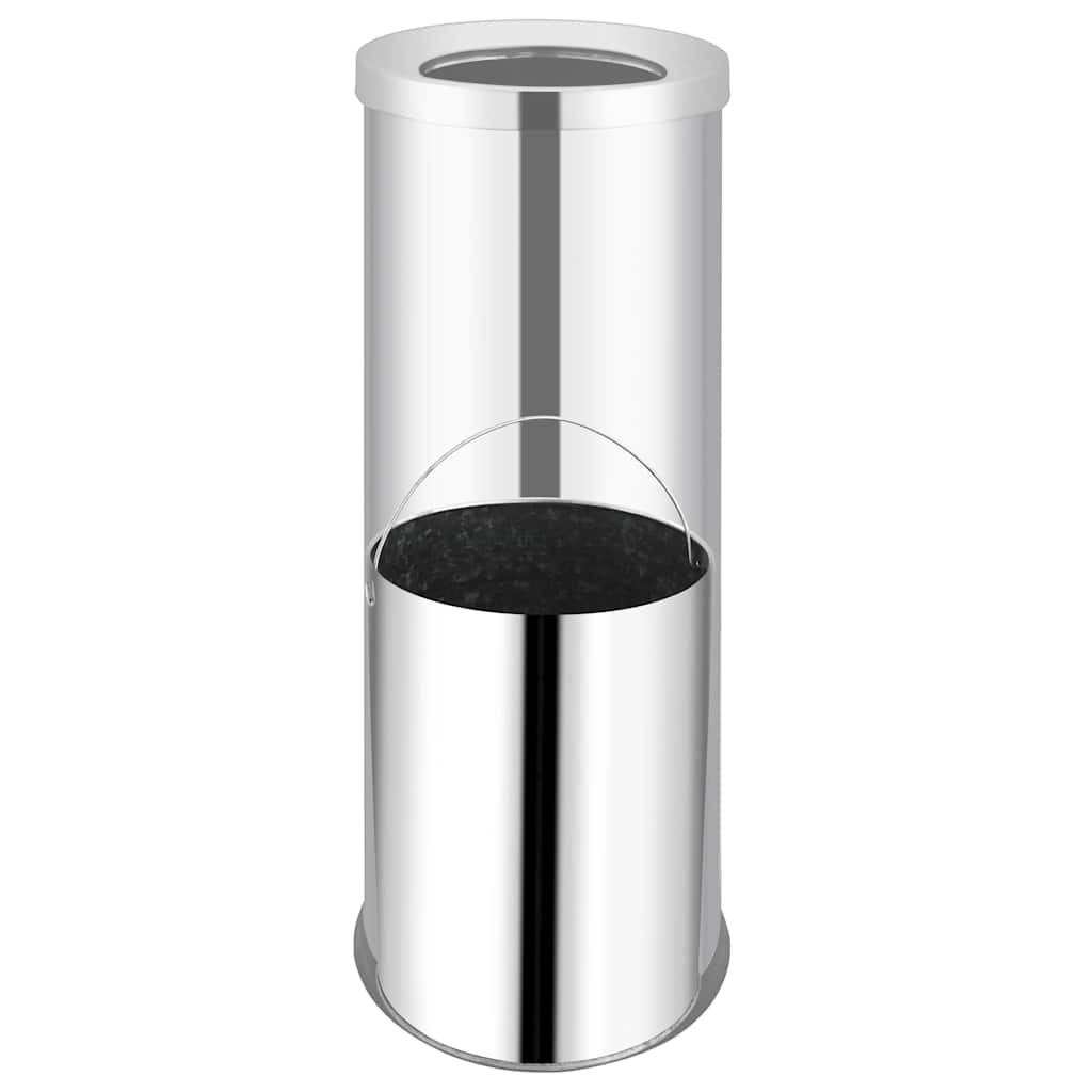 51094 vidaXL Waste Bin Hotel Stainless Steel 32 L