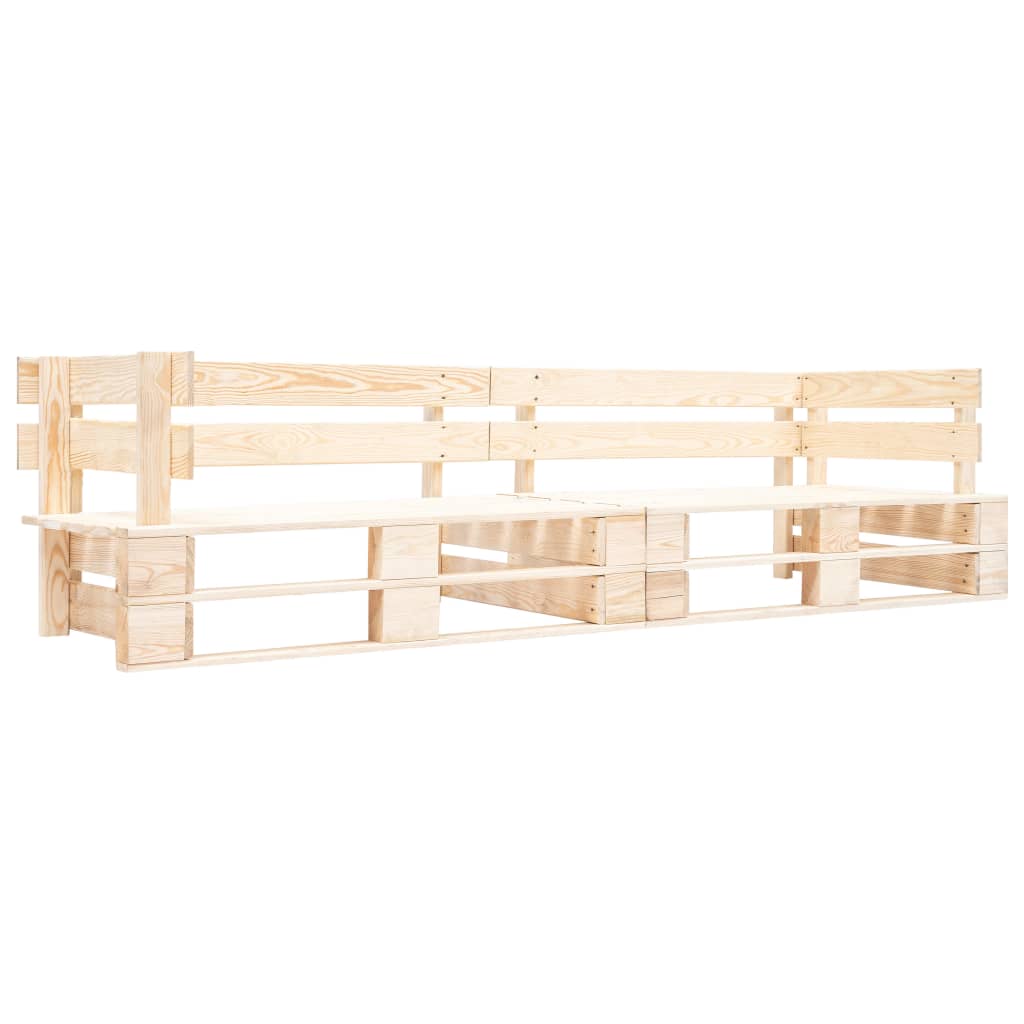 Pallet Bench | Natural Wood | Impregnated pinewood | 220 cm | Durable