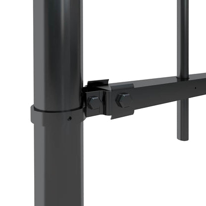 Garden Fence with Spear Top Steel 1005x60 cm Black