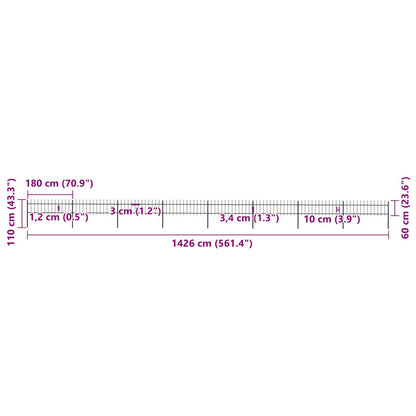 Garden Fence | Steel | Sturdy | Rectangular | Modern