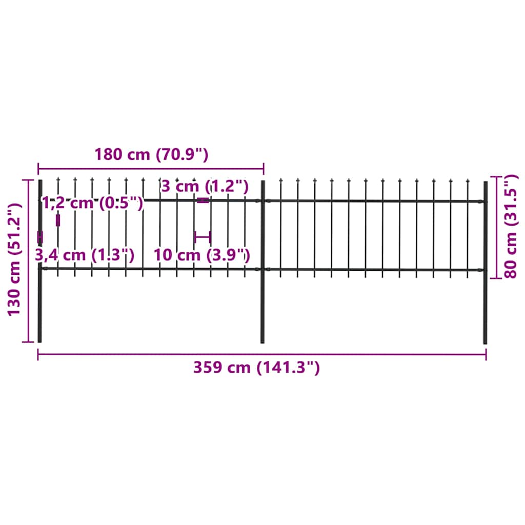 Garden Fence | Steel | Sturdy | Rectangular | Modern