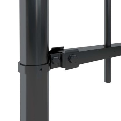 Garden Fence with Spear Top Steel 714.5x80 cm Black