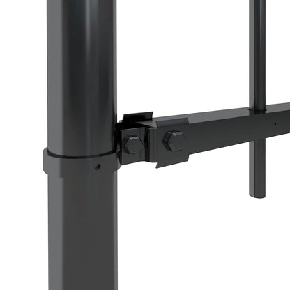 Garden Fence with Spear Top Steel 671x80 cm Black