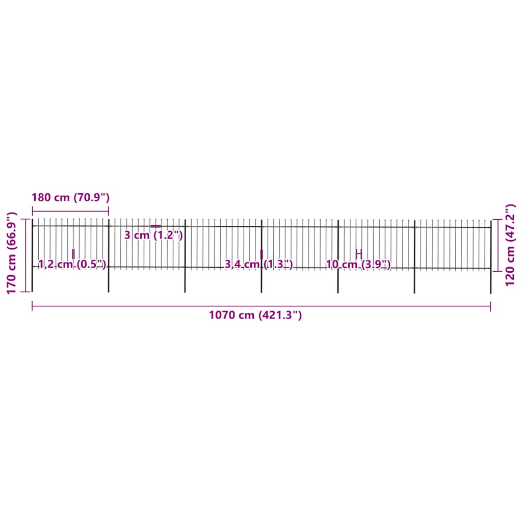 Garden Fence | Steel | Sturdy | Rectangular | Modern