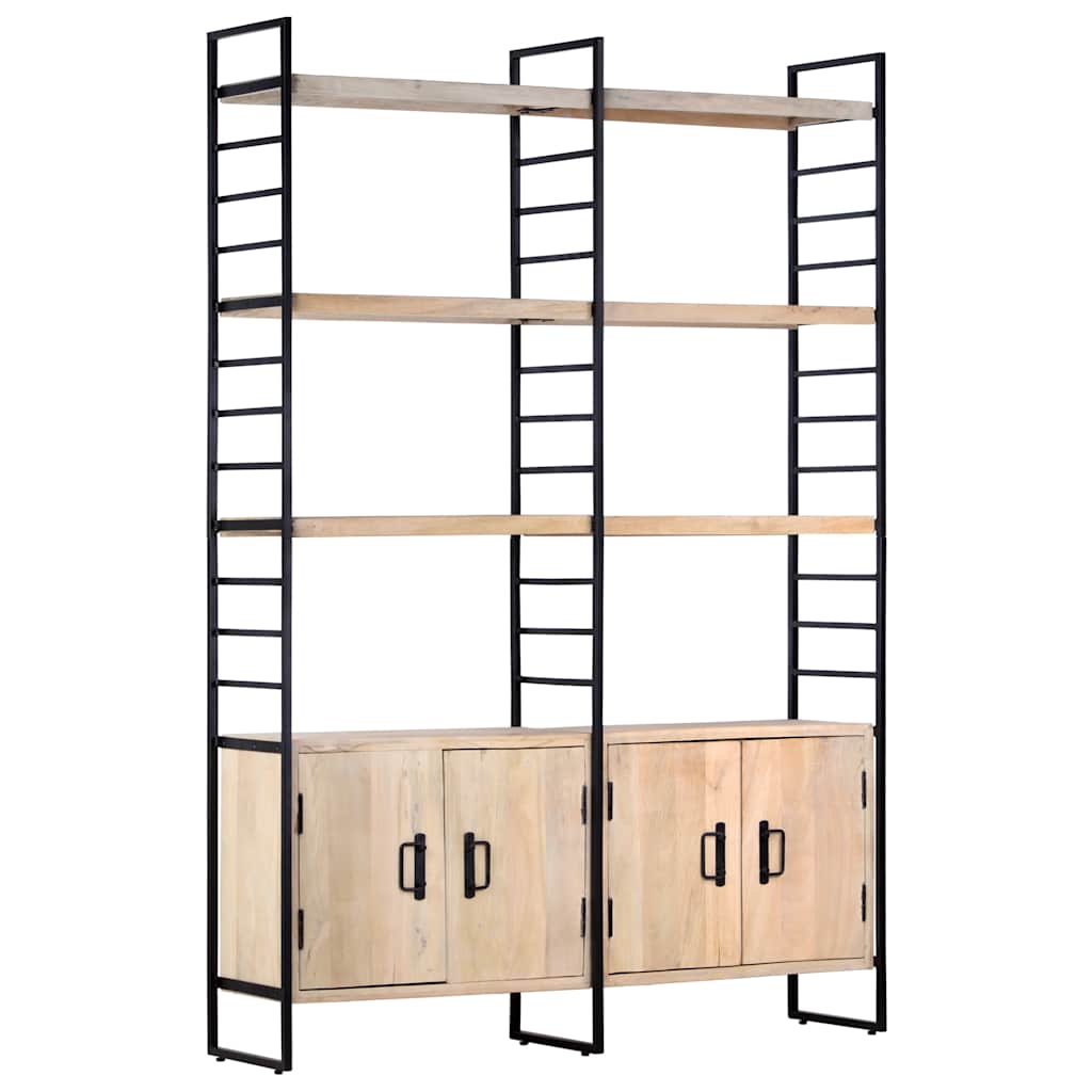4-Tier Bookcase 124x30x180 cm Solid Mango Wood