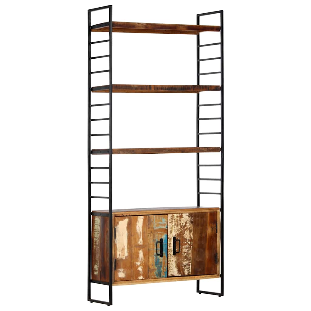 4-Tier Bookcase 80x30x180 cm Solid Reclaimed Wood