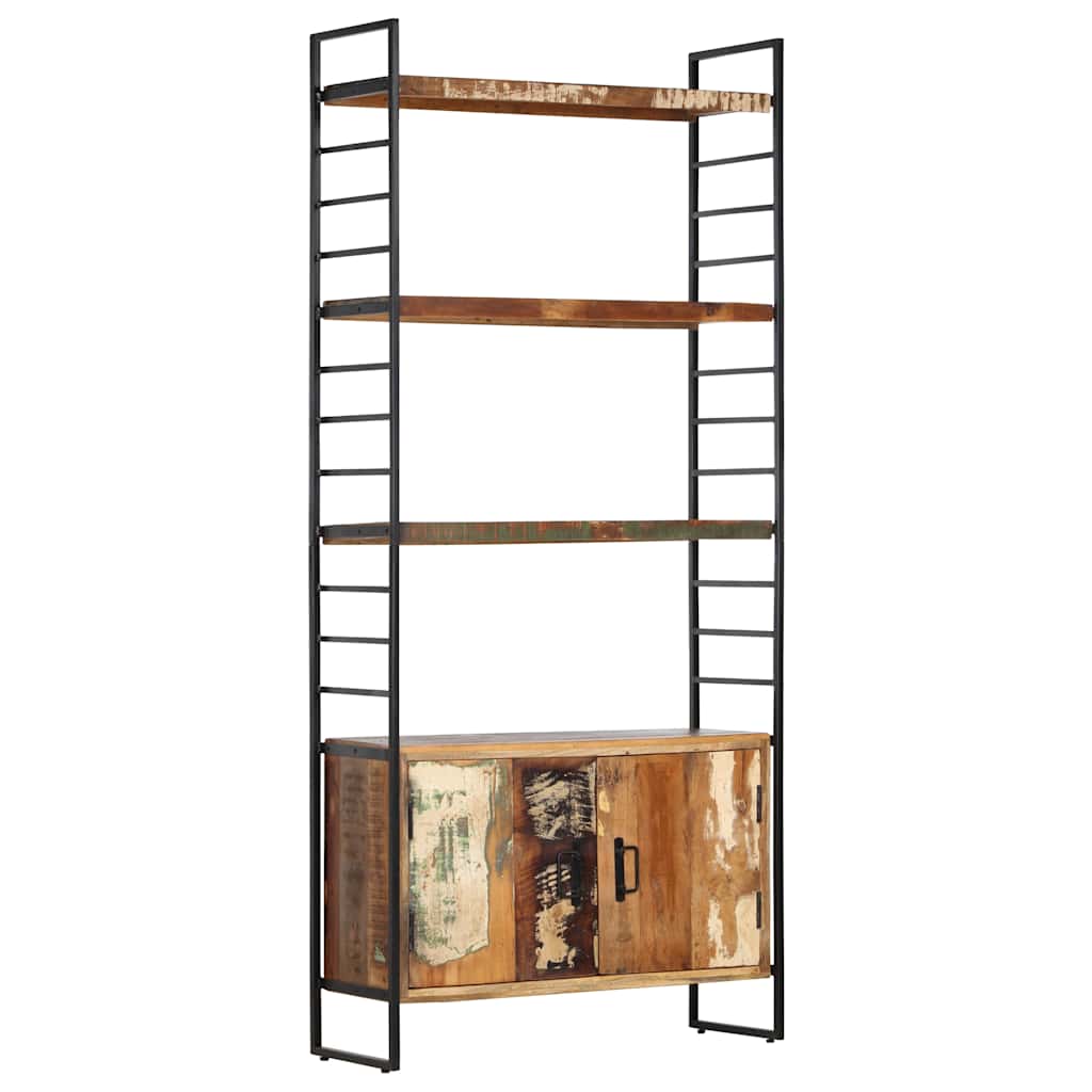 4-Tier Bookcase 80x30x180 cm Solid Reclaimed Wood