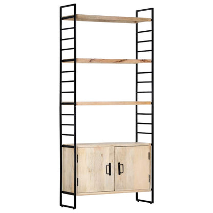 4-Tier Bookcase 80x30x180 cm Solid Mango Wood