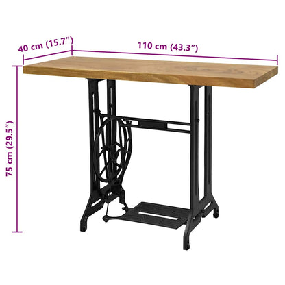 Sewing Machine Console Table 110x40x75 cm