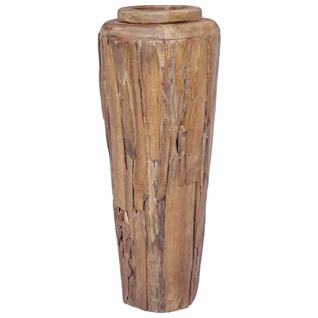 285209 vidaXL Decoration Vase 40x100 cm Solid Teak Wood