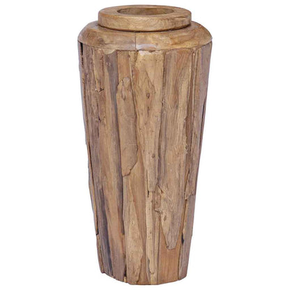 285210 vidaXL Decoration Vase 40x80 cm Solid Teak Wood