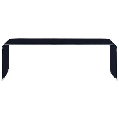 Coffee Table | Black | Tempered Safety Glass | 98 x 45 x 31 cm