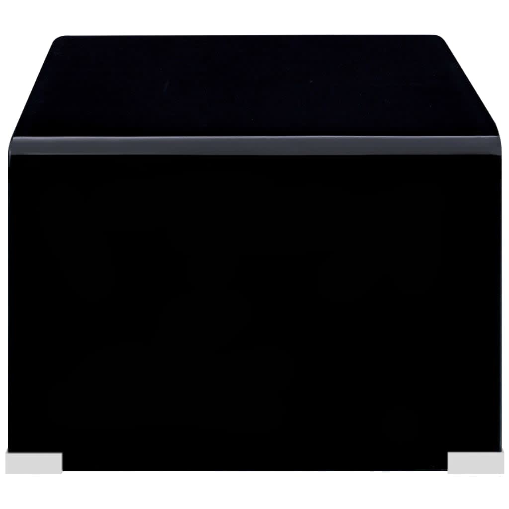 Coffee Table | Black | Tempered Safety Glass | 98 x 45 x 31 cm