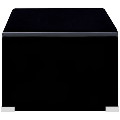 Coffee Table | Black | Tempered Safety Glass | 98 x 45 x 31 cm
