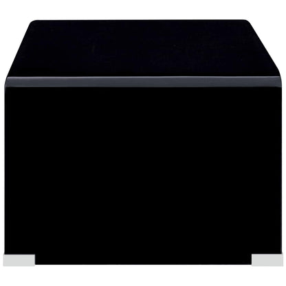 Coffee Table Black 98x45x31 cm Tempered Glass