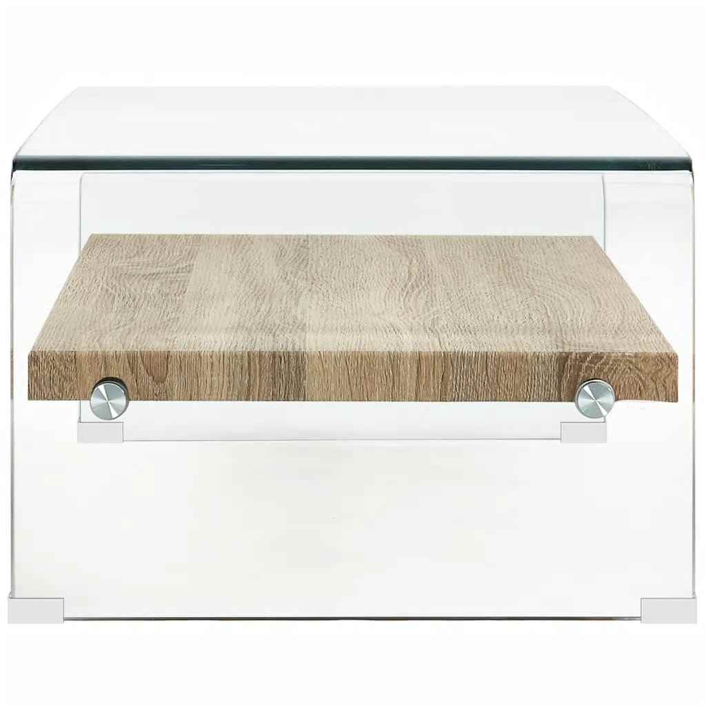 284743 vidaXL Coffee Table Clear 98x45x31 cm Tempered Glass