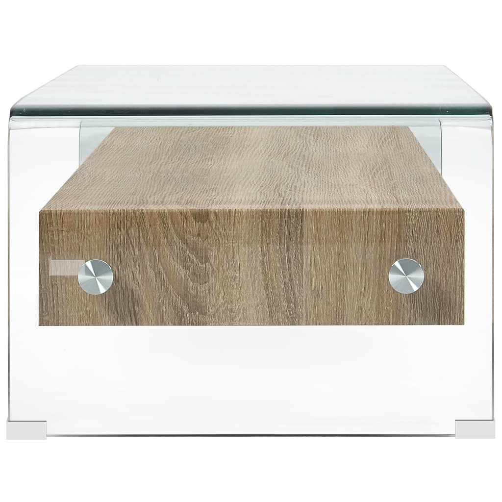 284747 vidaXL Coffee Table Clear 98x45x31 cm Tempered Glass