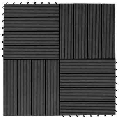 22 pcs Decking Tiles 30x30 cm 2 sqm WPC Brown
