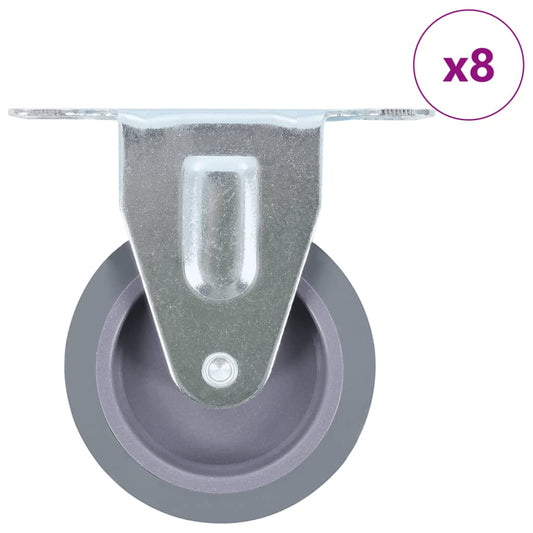 8 pcs Fixed Casters 75 mm