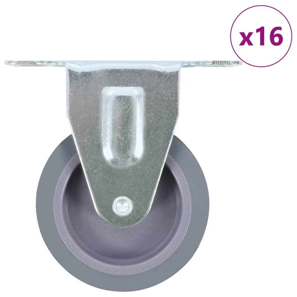 16 pcs Fixed Casters 75 mm