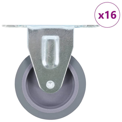 16 pcs Fixed Casters 75 mm