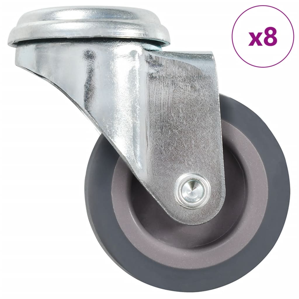 8 pcs Bolt Hole Swivel Casters 50 mm