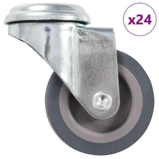 24 pcs Bolt Hole Swivel Casters 50 mm