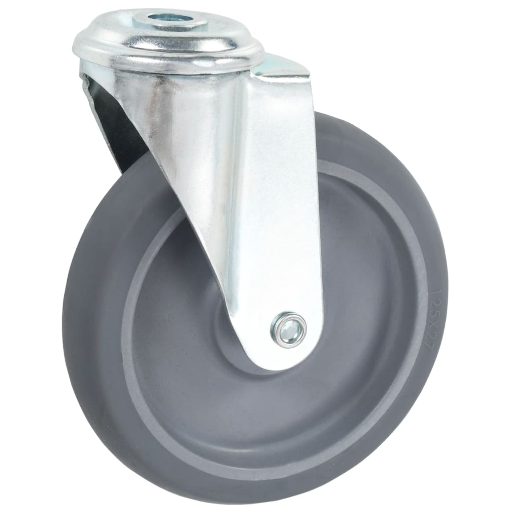 8 pcs Bolt Hole Swivel Casters 125 mm