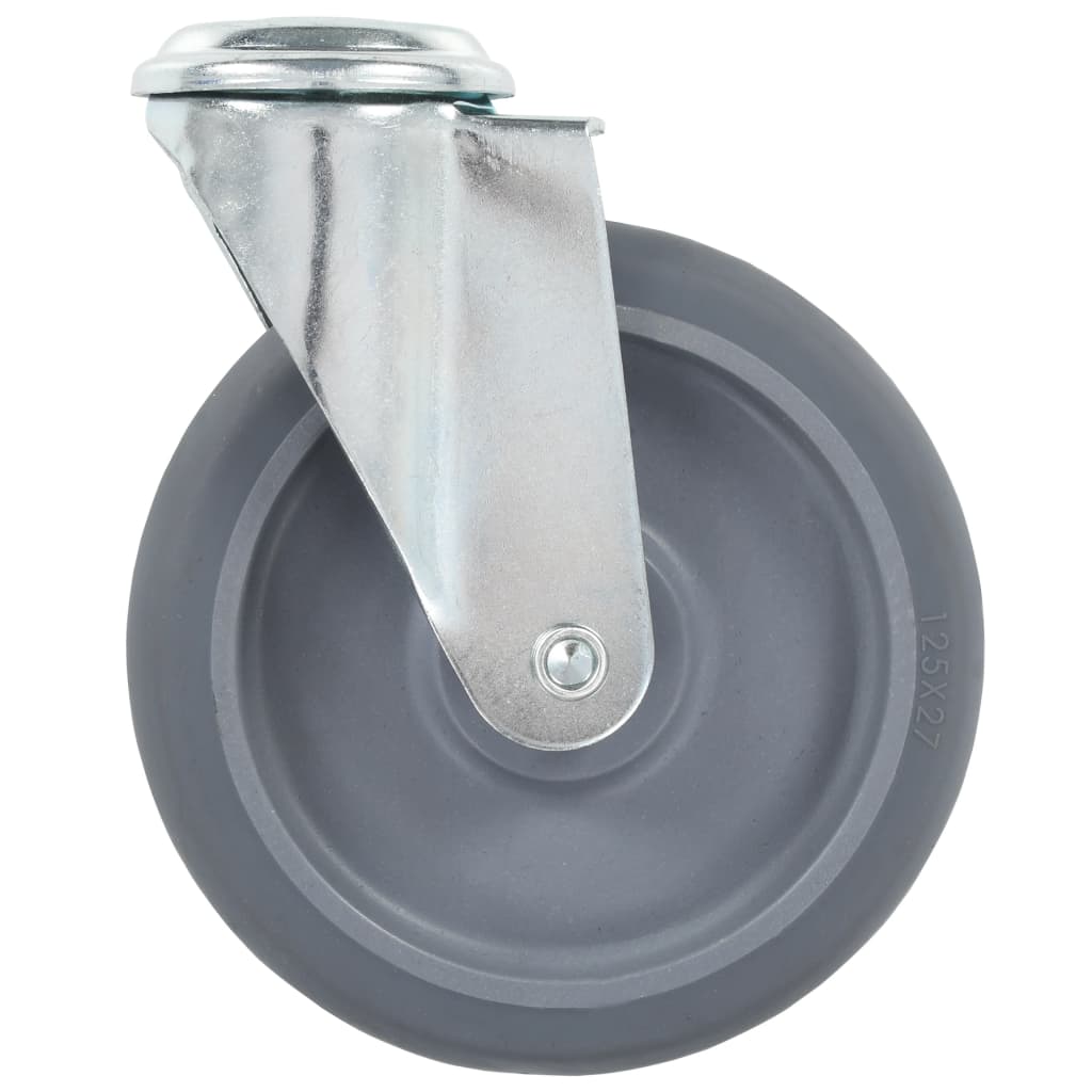 8 pcs Bolt Hole Swivel Casters 125 mm