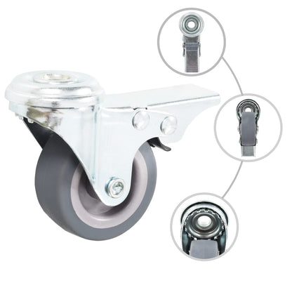24 pcs Bolt Hole Swivel Casters 50 mm