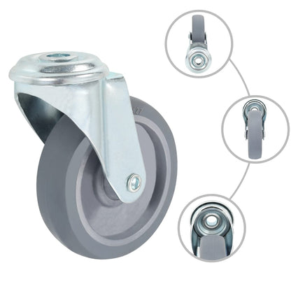 32 pcs Bolt Hole Swivel Casters 100 mm