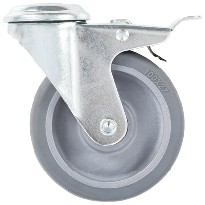 32 pcs Bolt Hole Swivel Casters 100 mm