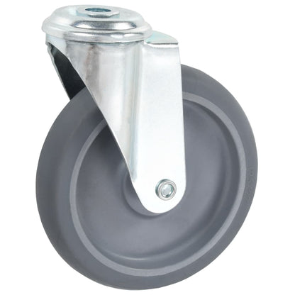 8 pcs Bolt Hole Swivel Casters 125 mm