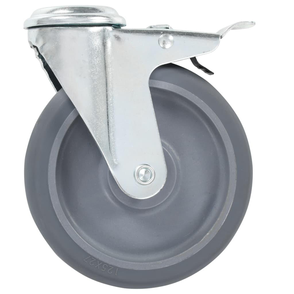 16 pcs Bolt Hole Swivel Casters 125 mm