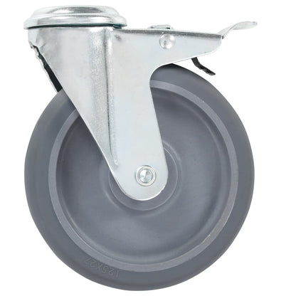 16 pcs Bolt Hole Swivel Casters 125 mm