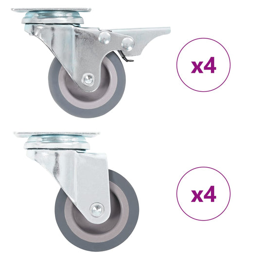 8 pcs Swivel Casters 50 mm