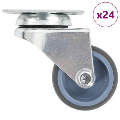24 pcs Twin-wheel Swivel Casters 50 mm
