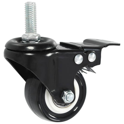 8 pcs Swivel Casters with Brakes 50 mm