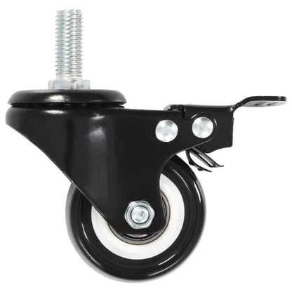 32 pcs Swivel Casters with Brakes 50 mm